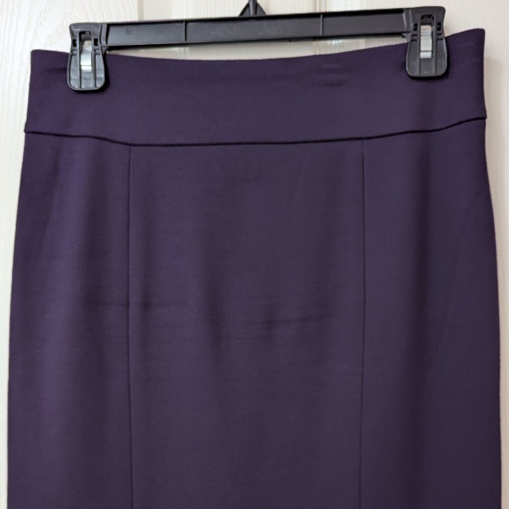 4P Investments Petites, Eggplant short pencil skirt, Elastic waist